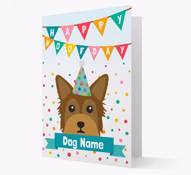 Personalised Card 'Happy Woofday {dogsName}' with {breedCommonName} Icon